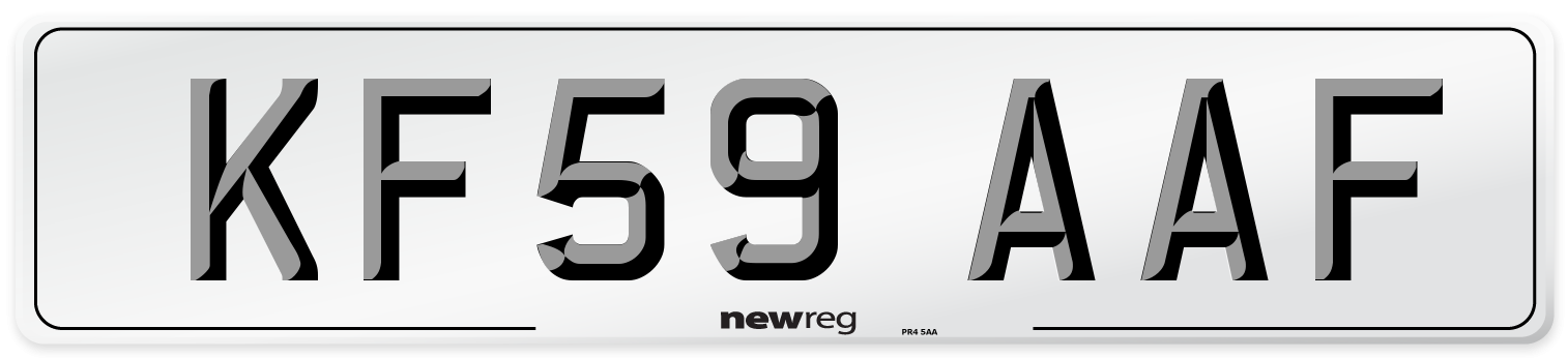 KF59 AAF Number Plate from New Reg